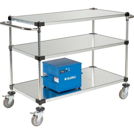 Global Industrial Mobile Powered Laptop Workstation, 40AH Battery, 48inW x 24inD 800545